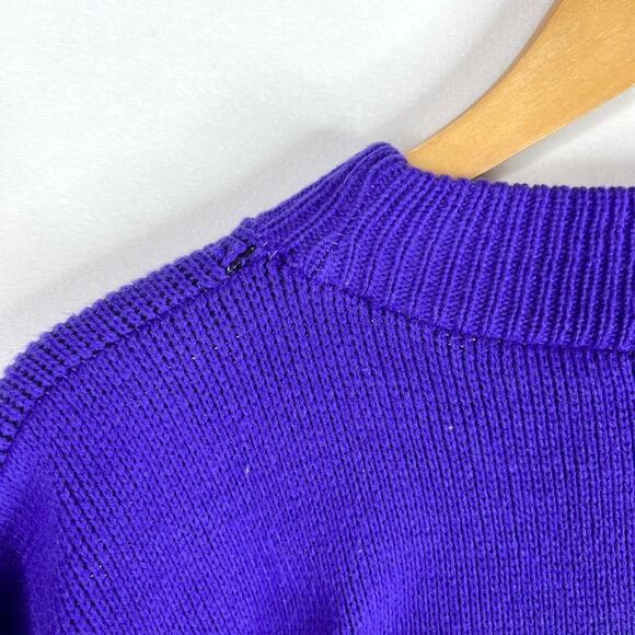 Vintage Turtle Bay Purple Metallic Zebra Sweater Small - Picture 15 of 15